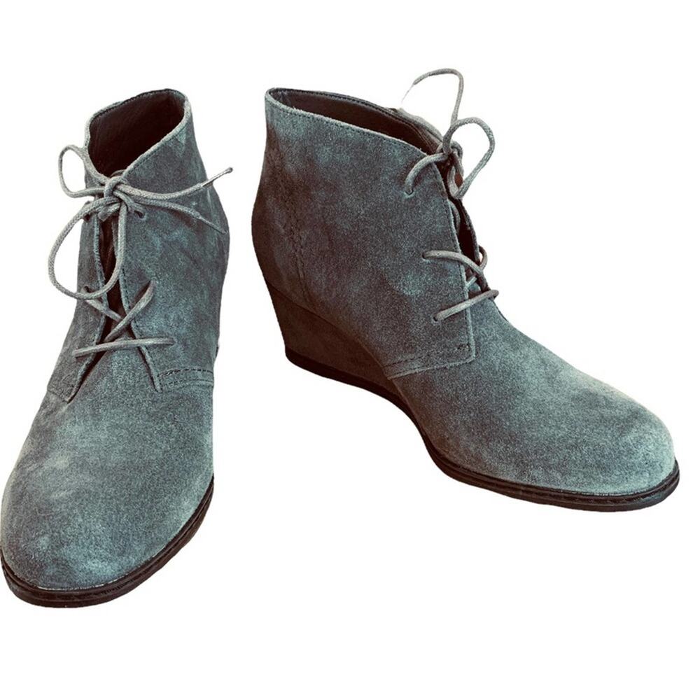 Michael by Michael Shannon ankle booties lace up shoes‎ gray suede size 7.5 - Picture 7 of 10